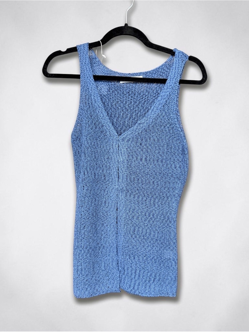 Zenana Outfitters Light Blue V-Neck Knit Tank